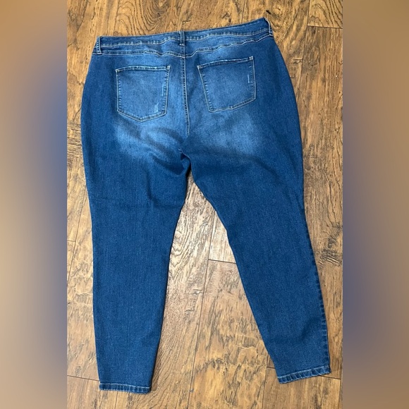 Dip High Rise Skinny Jeans Plus Size 24W Dark Wash Stretch Denim Ankle Casual - Picture 6 of 7
